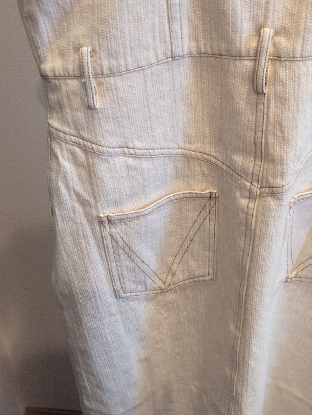 Women's Cloud Ten Denim Cream Button-Front Overall Jumper - Picture 11 of 11